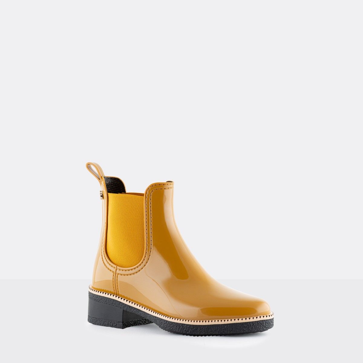 Lemon Jelly Vegan Yellow Ankle Boots with Low Heel AVA 16 - 10017395